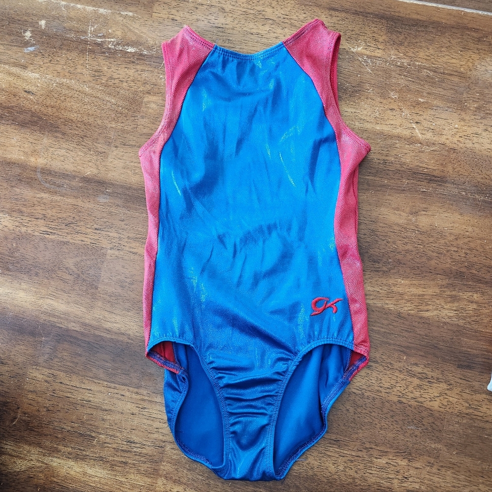 GK Blue and Red Kids Leotard